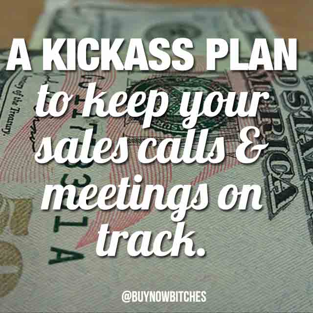 plan to keep your sales calls sales meetings on track sales training advice